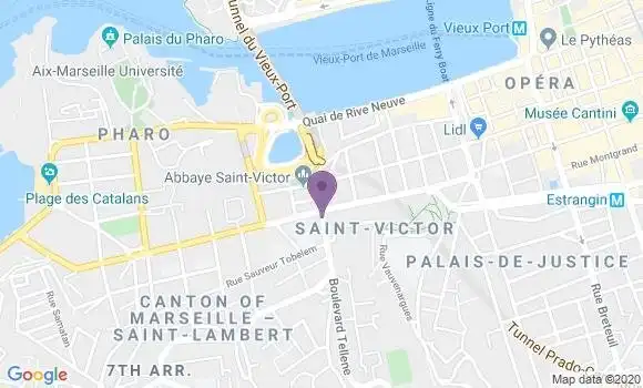 Localisation Banque Populaire Agence de Marseille Corderie