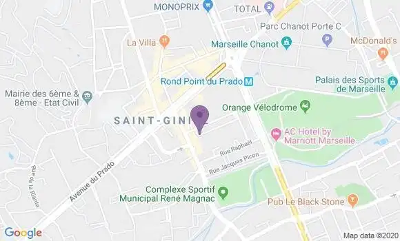 Localisation Banque Populaire Agence de Marseille Saint Giniez