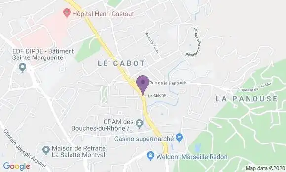 Localisation Banque Populaire Agence de Marseille le Cabot