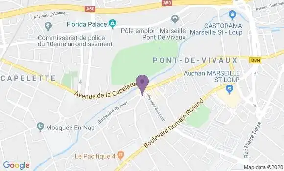 Localisation Banque Populaire Agence de Marseille Pont de Vivaux