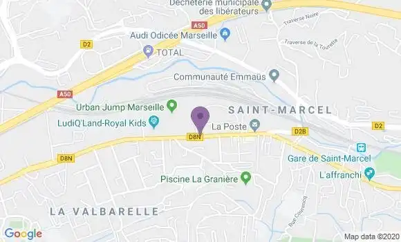 Localisation Banque Populaire Agence de Marseille Saint Marcel
