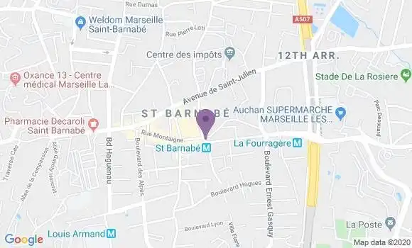 Localisation Banque Populaire Agence de Marseille Saint Barnabé