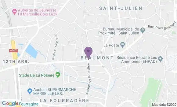 Localisation Banque Populaire Agence de Marseille Beaumont