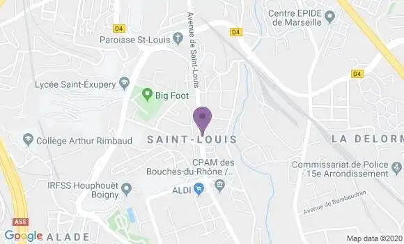Localisation Banque Populaire Agence de Marseille Saint Louis