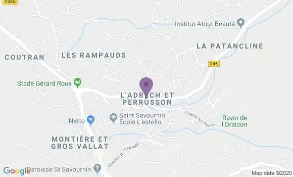 Localisation Banque Populaire Agence de Saint Savournin