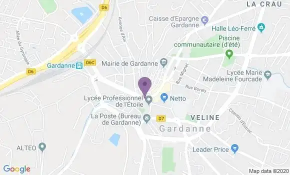 Localisation Banque Populaire Agence de Gardanne