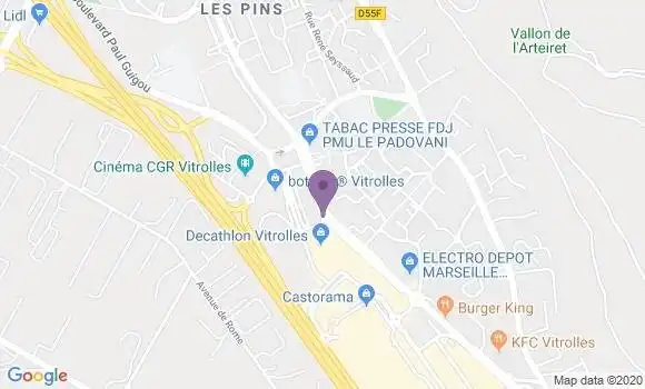 Localisation Banque Populaire Agence de Vitrolles