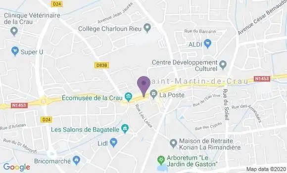 Localisation Banque Populaire Agence de Saint Martin de Crau