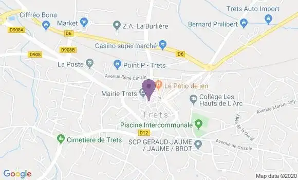 Localisation Banque Populaire Agence de Trets