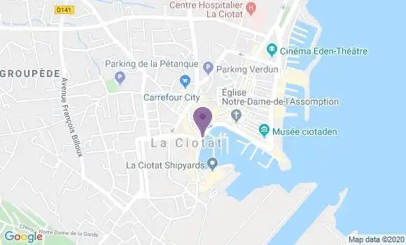 Localisation Banque Populaire Agence de La Ciotat