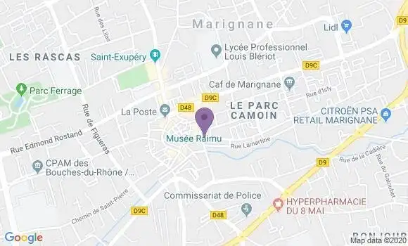 Localisation Banque Populaire Agence de Marignane