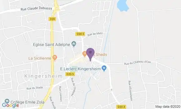 Localisation Société Générale Agence de Kingersheim