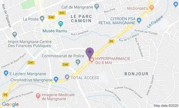 Localisation Banque Populaire Agence de Marignane Saint Victoret