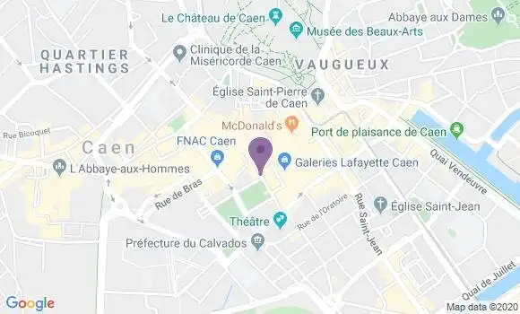 Localisation Banque Populaire Agence de Caen République
