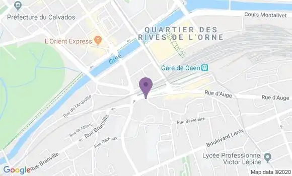 Localisation Banque Populaire Agence de Caen Vaucelles