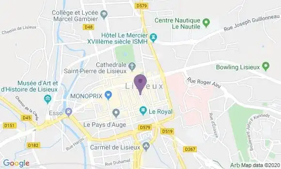Localisation Banque Populaire Agence de Lisieux