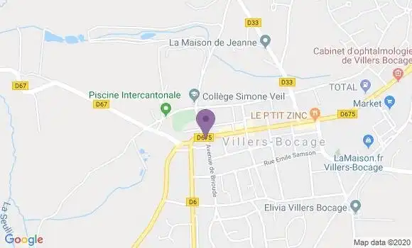 Localisation Banque Populaire Agence de Villers Bocage