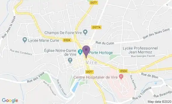 Localisation Banque Populaire Agence de Vire