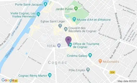 Localisation Banque Populaire Agence de Cognac