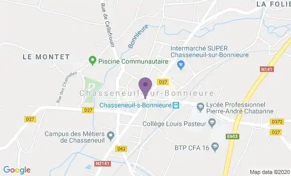 Localisation Banque Populaire Agence de Chasseneuil sur Bonnieure