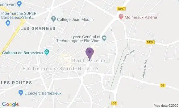 Localisation Banque Populaire Agence de Barbezieux Saint Hilaire