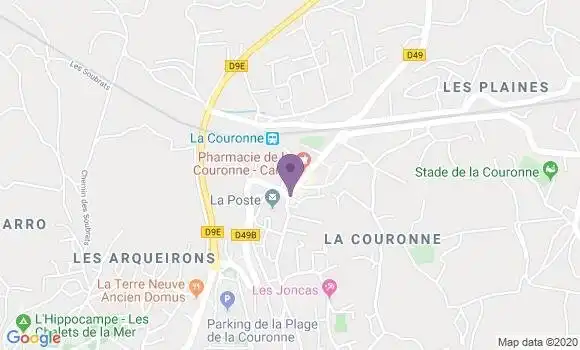 Localisation Banque Populaire Agence de La Couronne
