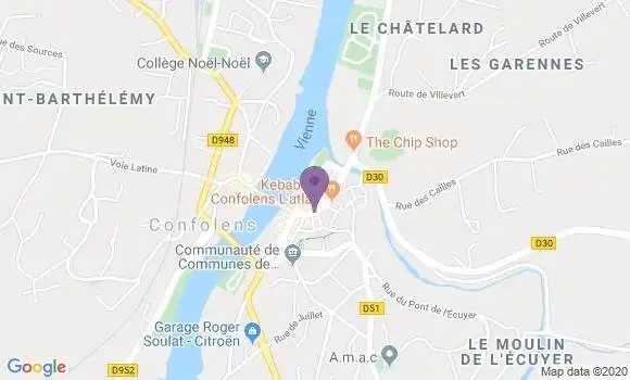 Localisation Banque Populaire Agence de Confolens
