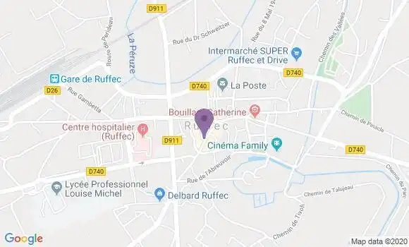 Localisation Banque Populaire Agence de Ruffec