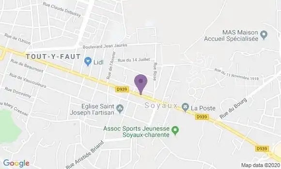 Localisation Banque Populaire Agence de Soyaux