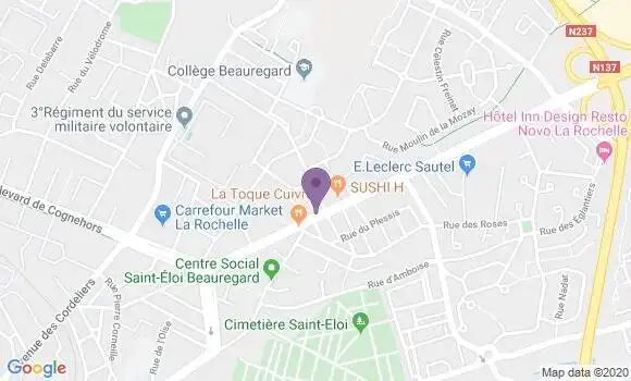Localisation Banque Populaire Agence de La Rochelle Sautel