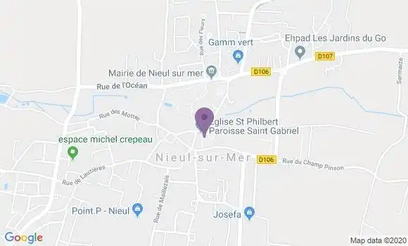 Localisation Banque Populaire Agence de Nieul sur Mer