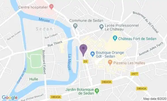 Localisation Société Générale Agence de Sedan