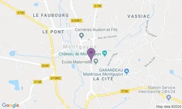 Localisation Banque Populaire Agence de Montguyon