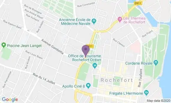 Localisation Banque Populaire Agence de Rochefort
