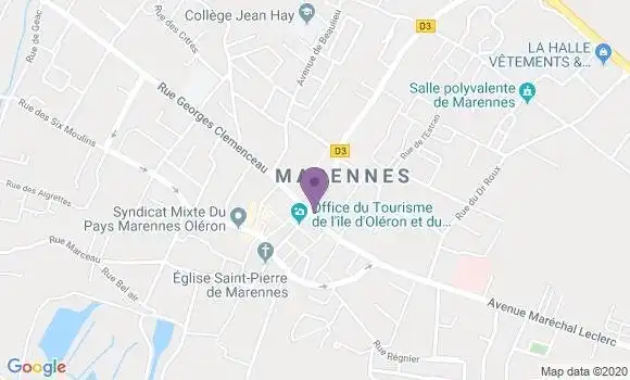 Localisation Banque Populaire Agence de Marennes