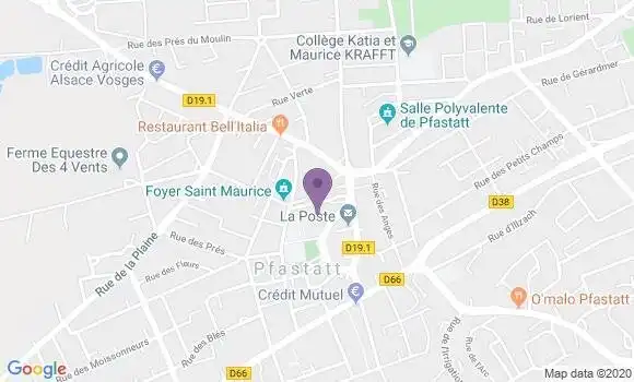 Localisation Société Générale Agence de Pfastatt