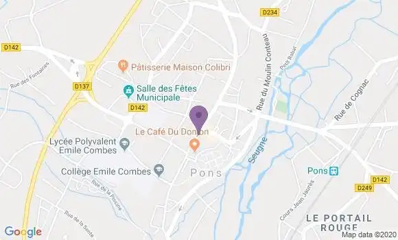 Localisation Banque Populaire Agence de Pons