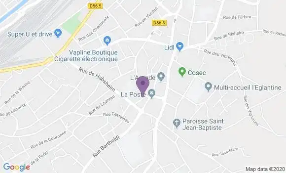 Localisation Société Générale Agence de Riedisheim