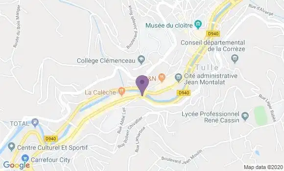 Localisation Banque Populaire Agence de Tulle Victor Hugo