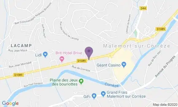 Localisation Banque Populaire Agence de Malemort