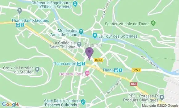 Localisation Société Générale Agence de Thann