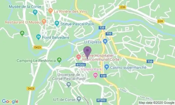 Localisation Banque Populaire Agence de Corte