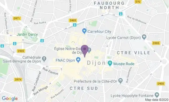 Localisation Banque Populaire Agence de Dijon Forges