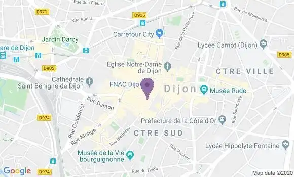 Localisation Banque Populaire Agence de Dijon Dauphine
