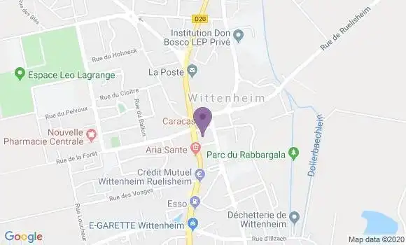 Localisation Société Générale Agence de Wittenheim