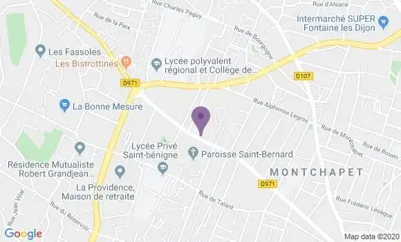 Localisation Banque Populaire Agence de Dijon Victor Hugo