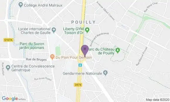 Localisation Banque Populaire Agence de Dijon Rond Point de la Nation