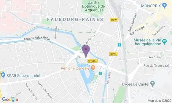 Localisation Banque Populaire Agence de Dijon Eiffel