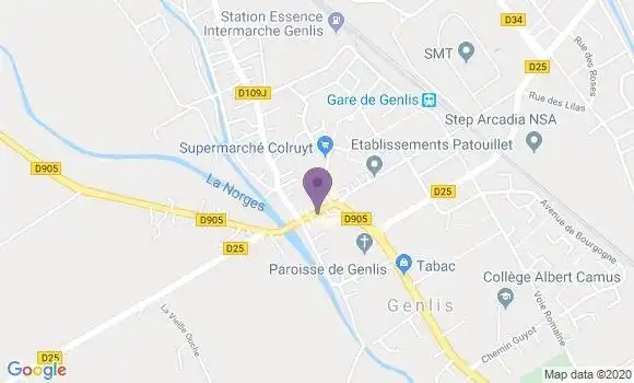 Localisation Banque Populaire Agence de Genlis