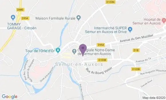 Localisation Banque Populaire Agence de Semur en Auxois